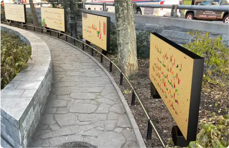 Preview of an art panel at Elizabeth H. Berger Plaza